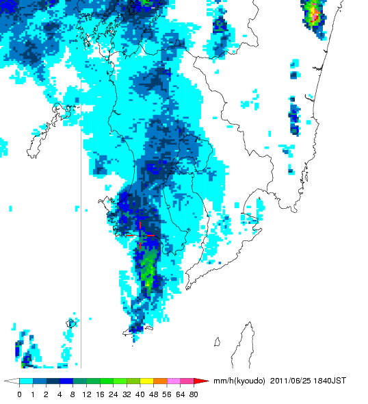 気象レーダー画像