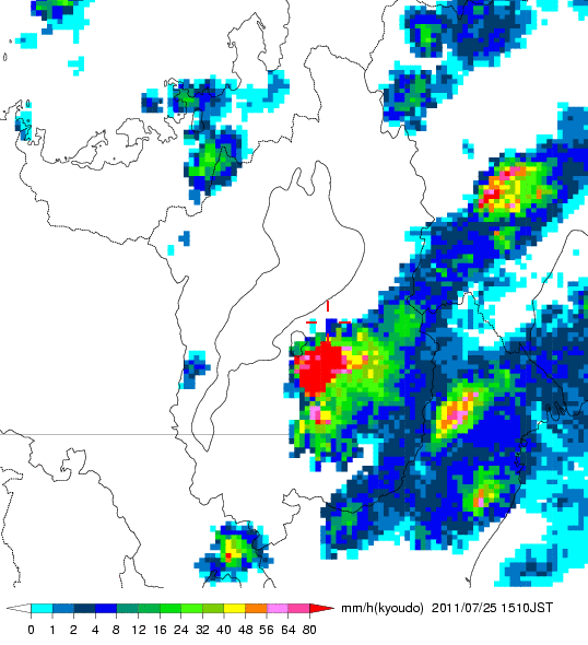 気象レーダー画像