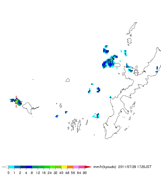 気象レーダー画像