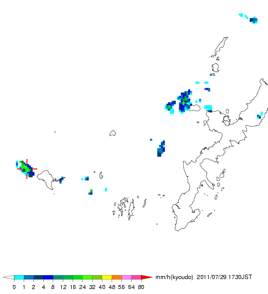 気象レーダー画像