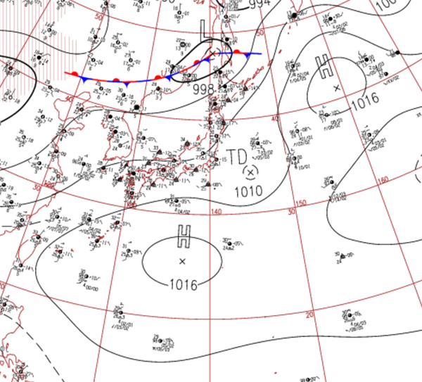 地上天気図