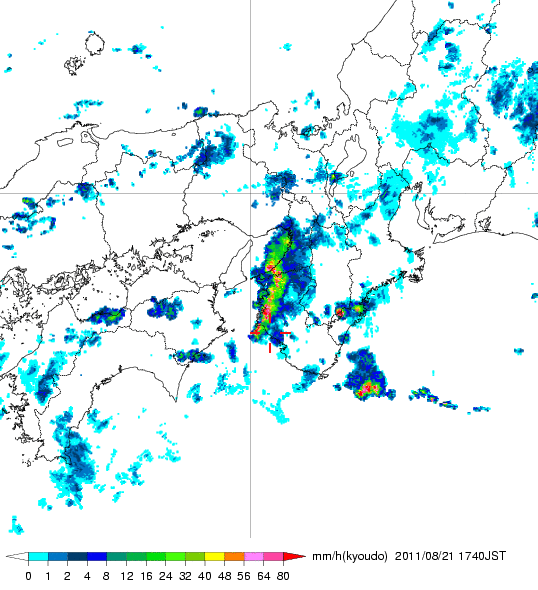 気象レーダー画像