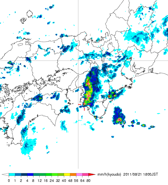 気象レーダー画像