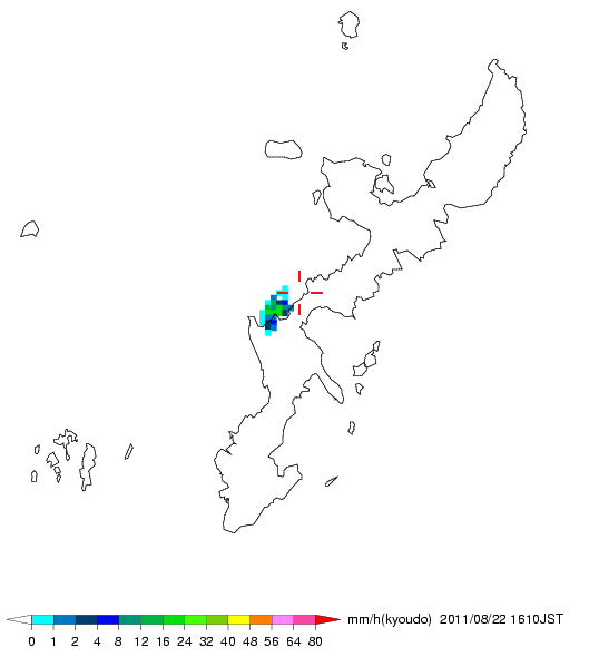 気象レーダー画像