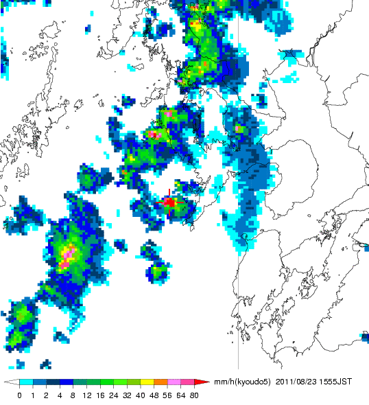 気象レーダー画像