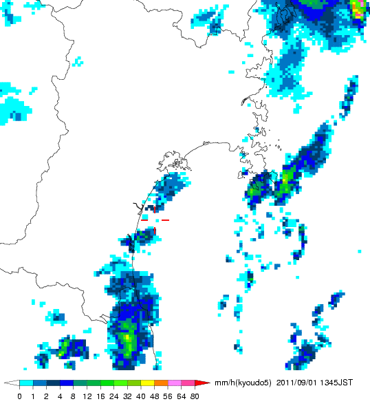 気象レーダー画像