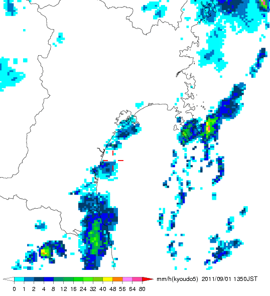 気象レーダー画像