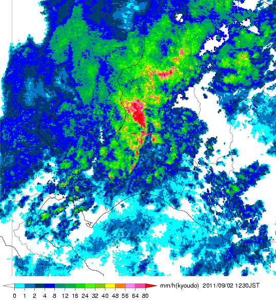 気象レーダー画像