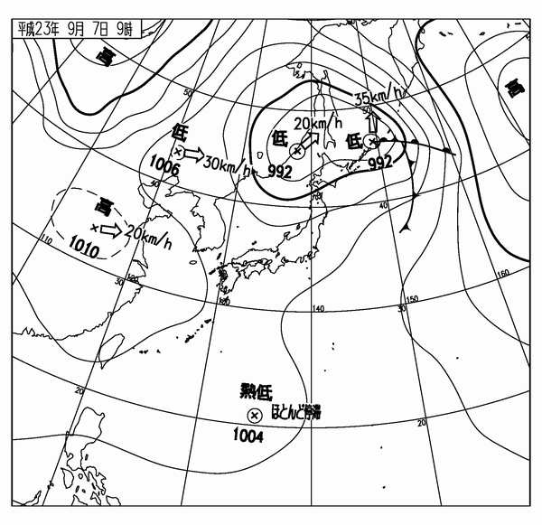 地上天気図