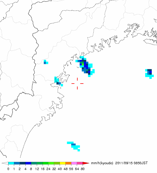 気象レーダー画像