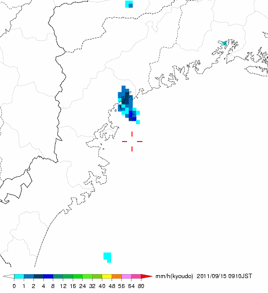 気象レーダー画像