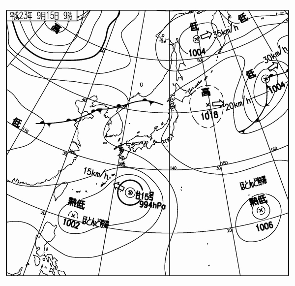 地上天気図