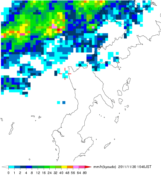 気象レーダー画像