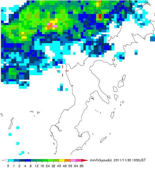 気象レーダー画像