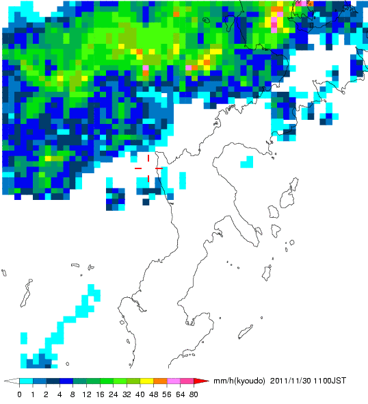 気象レーダー画像