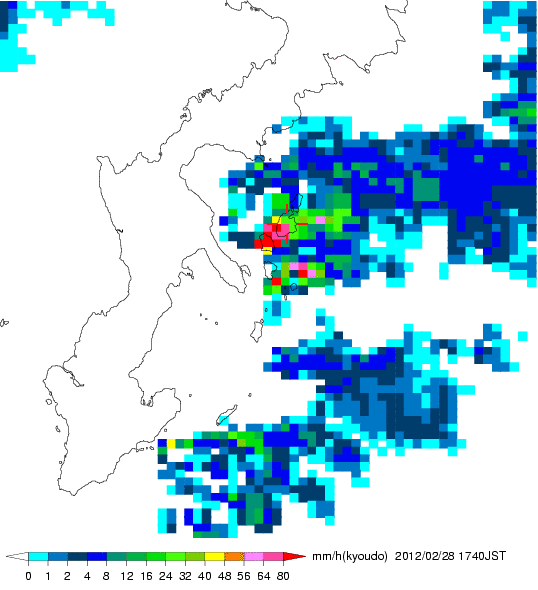 気象レーダー画像