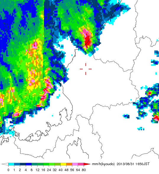 気象レーダー画像