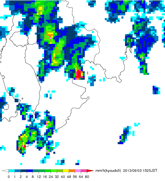 気象レーダー画像