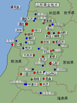 地点選択用山形県地図