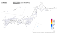 一昨日の日降水量の分布図