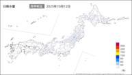 一昨日の日降水量の分布図