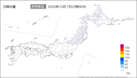 今日の日降水量の分布図
