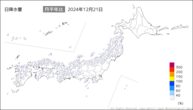 一昨日の日降水量の分布図