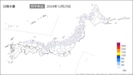 今日の日降水量の分布図