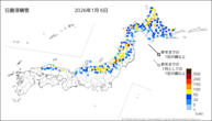 日最深積雪の分布図