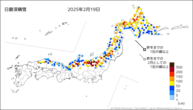 日最深積雪の分布図