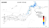 日最深積雪の分布図