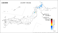 日最深積雪の分布図