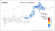 日最深積雪の分布図
