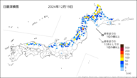 日最深積雪の分布図