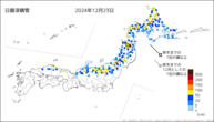 日最深積雪の分布図