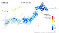 一昨日の最低気温の分布図