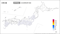 昨日の日降水量の分布図