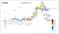日最深積雪の分布図