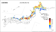 日最深積雪の分布図