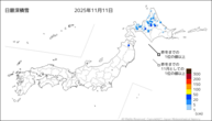 日最深積雪の分布図