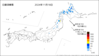 日最深積雪の分布図