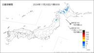 日最深積雪の分布図