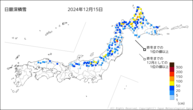 日最深積雪の分布図