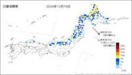 日最深積雪の分布図