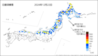 日最深積雪の分布図