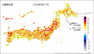 一昨日の最高気温の分布図
