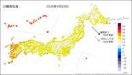一昨日の最高気温の分布図