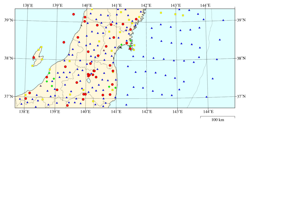 Seismic station map