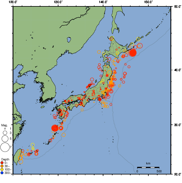 2025年06月22日の震源リスト
