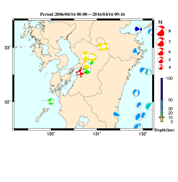 過去に起きた地震のＣＭＴ解